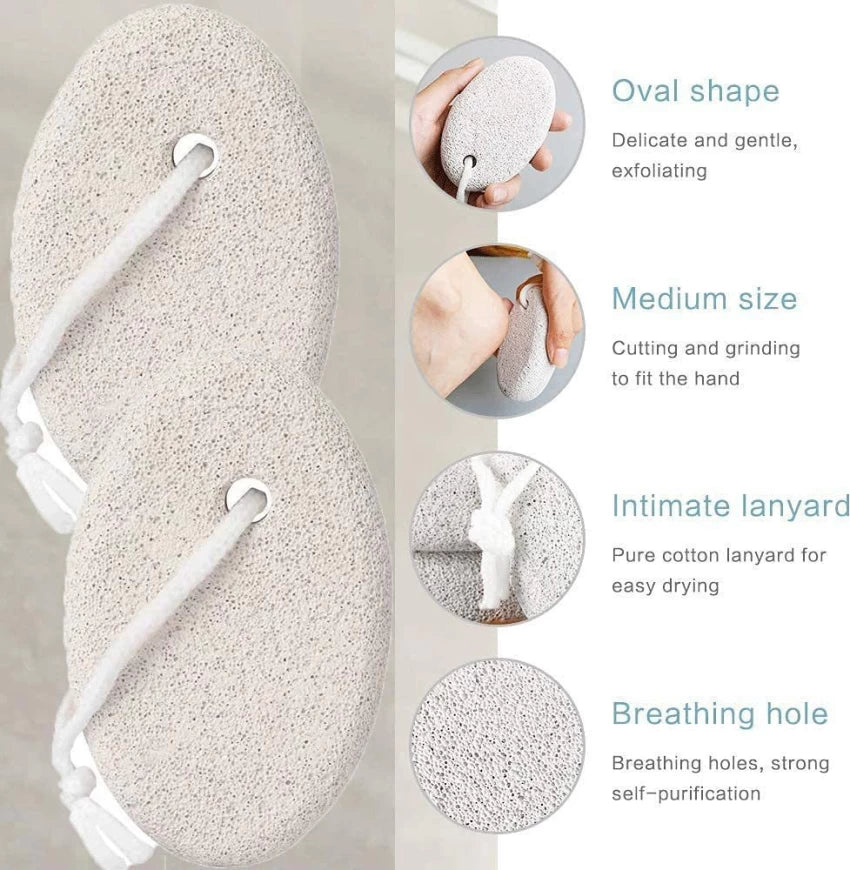 Unisex Oval Shape Stone Foot Heel Scrubber