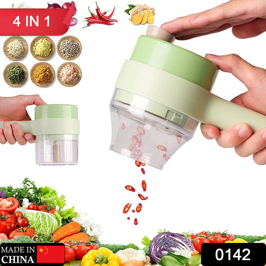 4 In 1 Electric Handheld Cooking Hammer Vegetable Cutter Set Electric Food Chopper