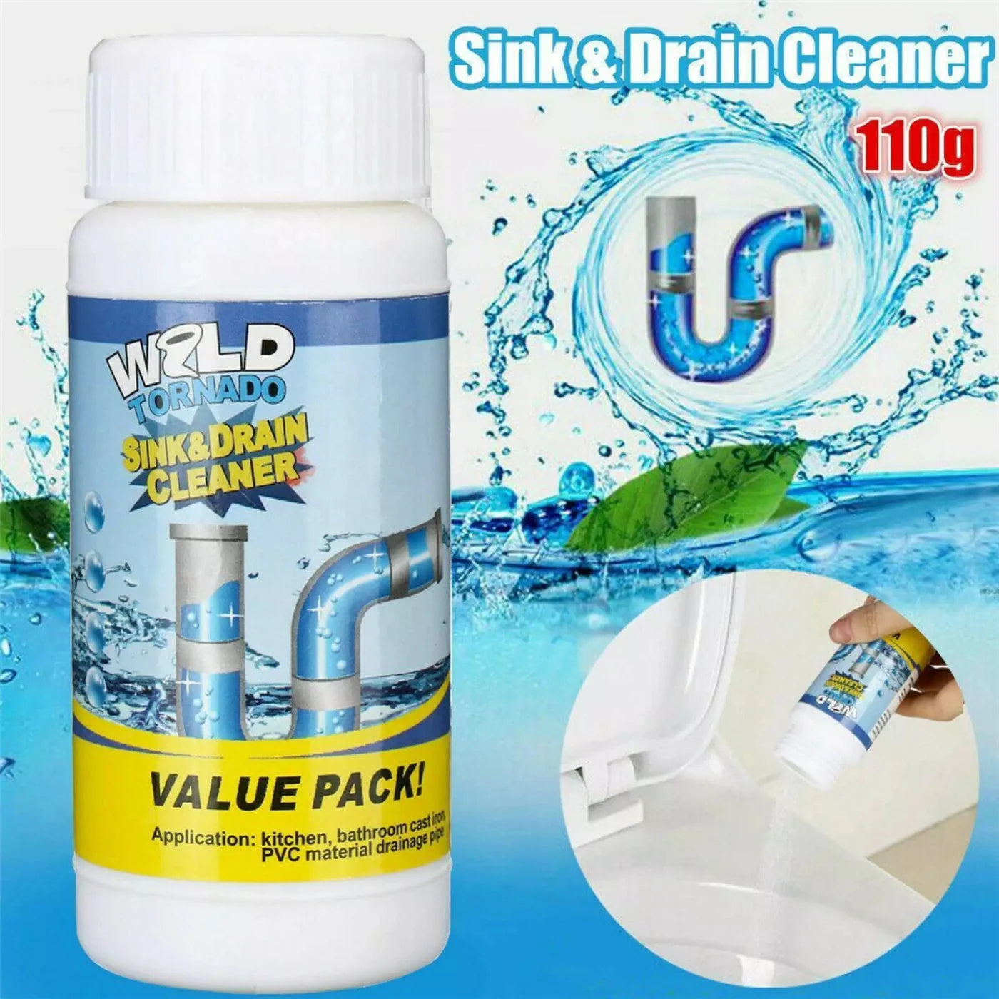 WildTornado™ - Powerful Sink and Drain Cleaner (110 Gm)